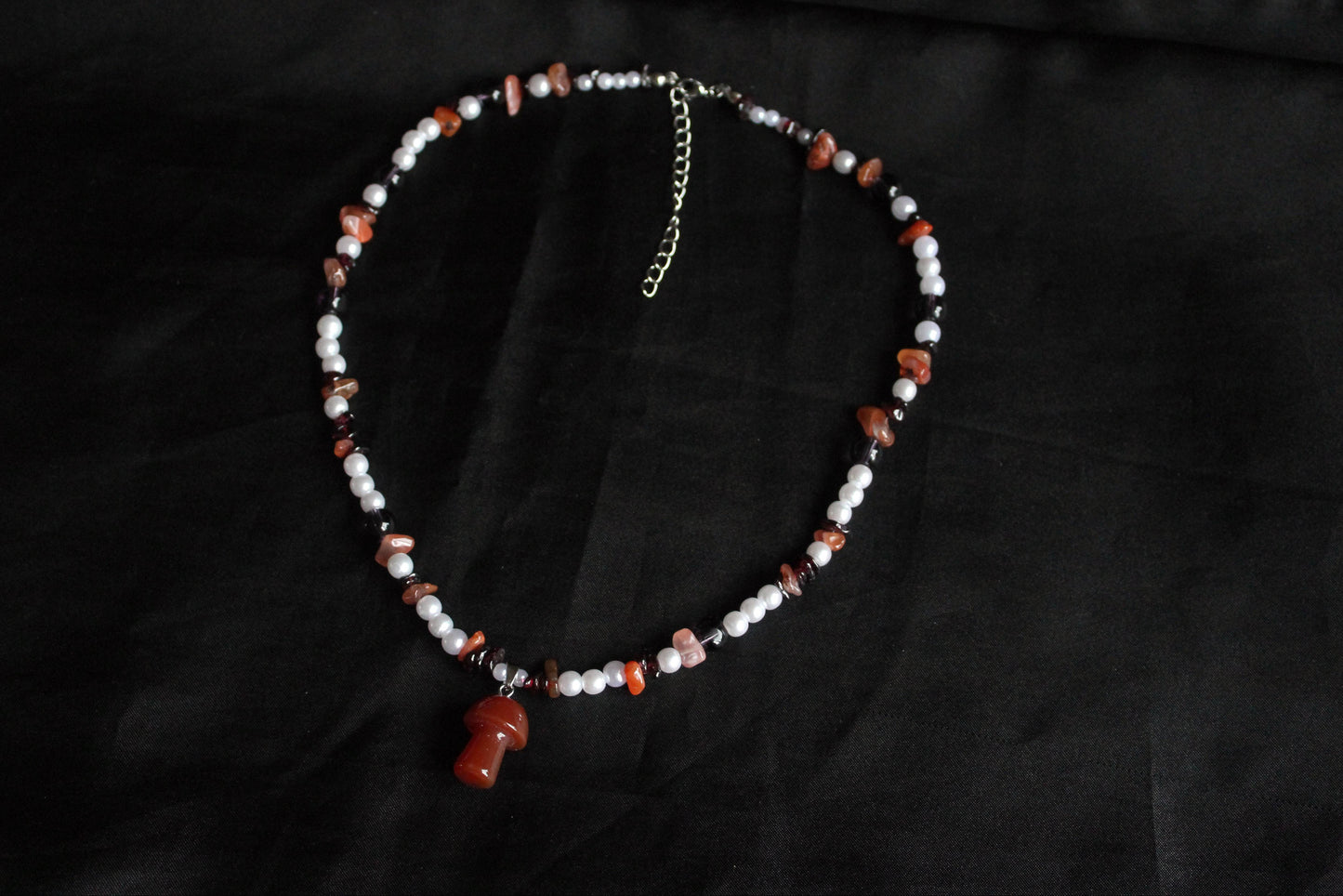Handmade Wild Berry & Mushroom Necklace | Waterproof Stainless Steel
