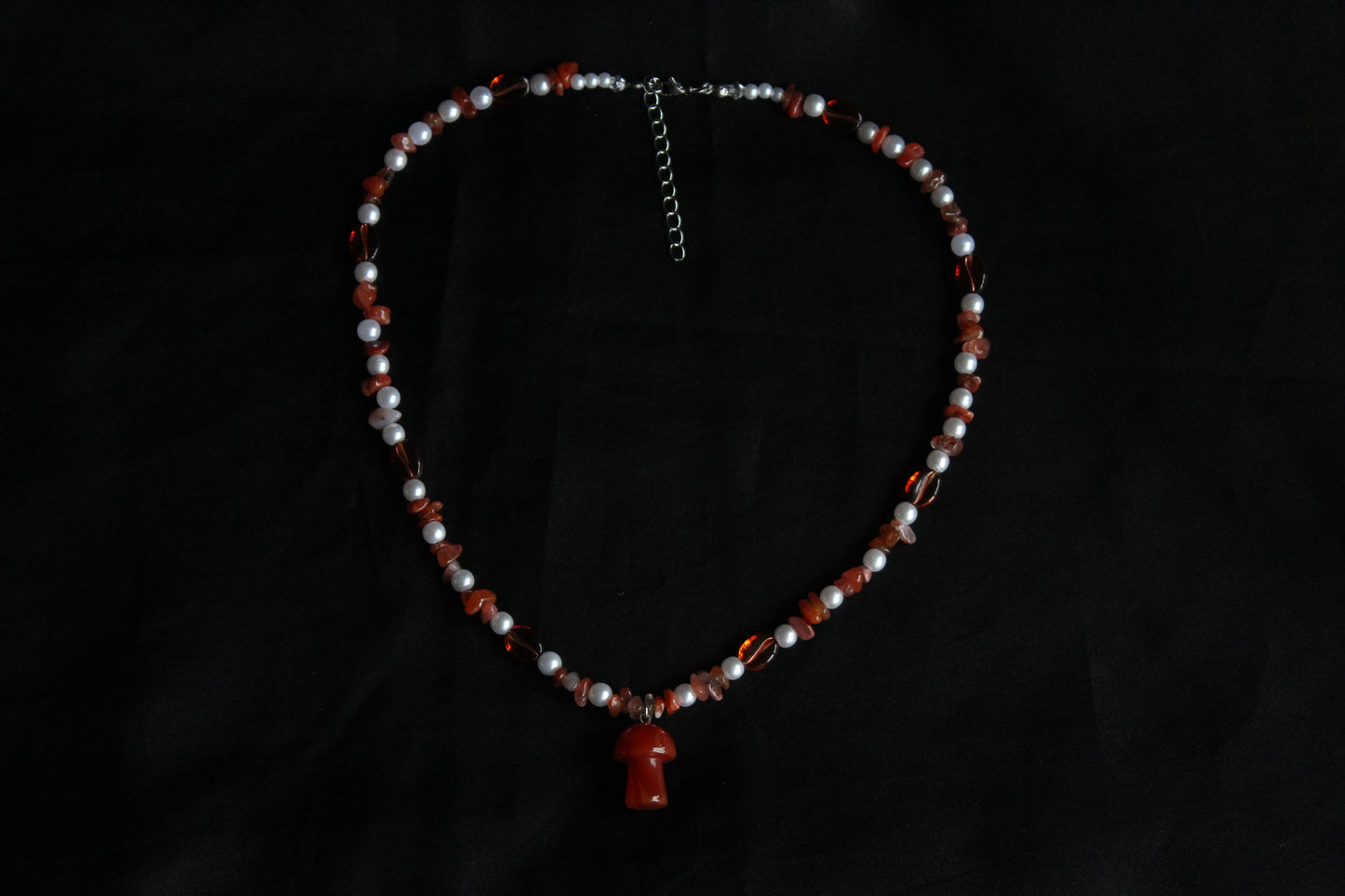 Handmade Coffee & Mushroom Necklace | Waterproof Stainless Steel