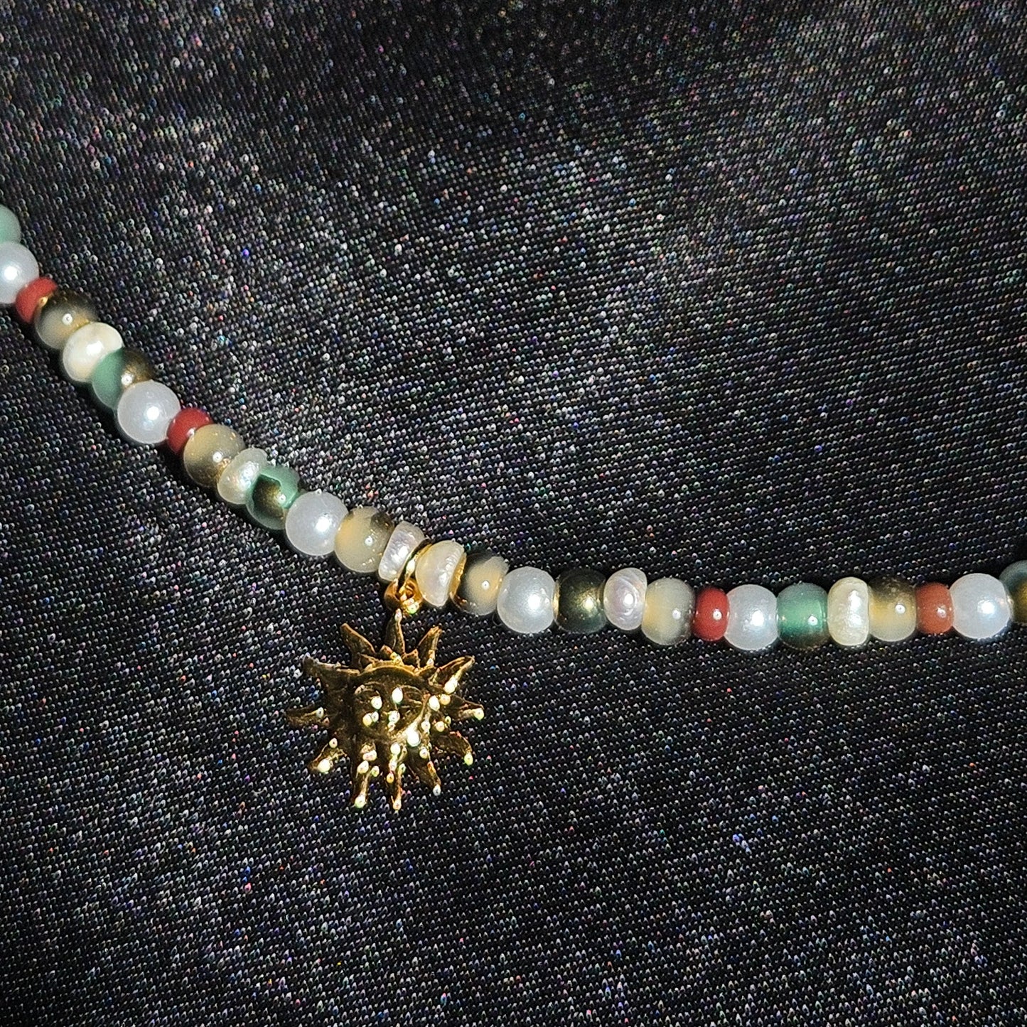Handmade Sunrise Beaded Necklace | Waterproof Stainless Steel