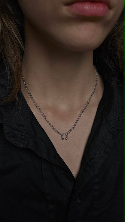 Septum Piercing Necklace – Alternative Gothic Chain Pendant | Waterproof Stainless Steel