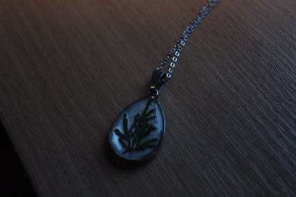 Handmade, Tree Fairy, Botanical, Branches, White, Resin Necklace | Stainless Steel