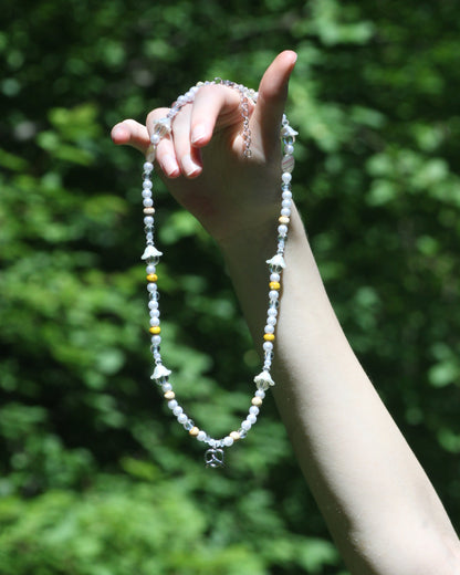 Handmade Buttercream Pretzel Beaded Necklace | Waterproof Stainless Steel