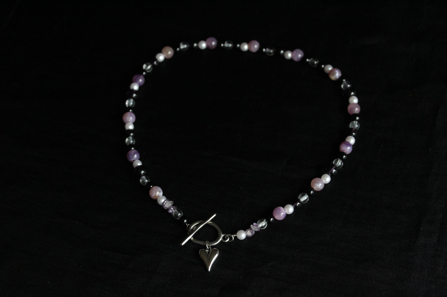 Handmade Lunar Romance Beaded Necklace | Waterproof Stainless Steel