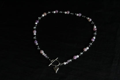 Handmade Lunar Romance Beaded Necklace | Waterproof Stainless Steel