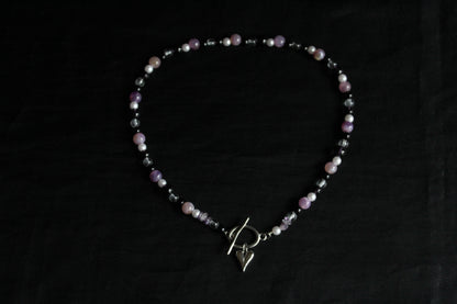 Handmade Lunar Romance Beaded Necklace | Waterproof Stainless Steel