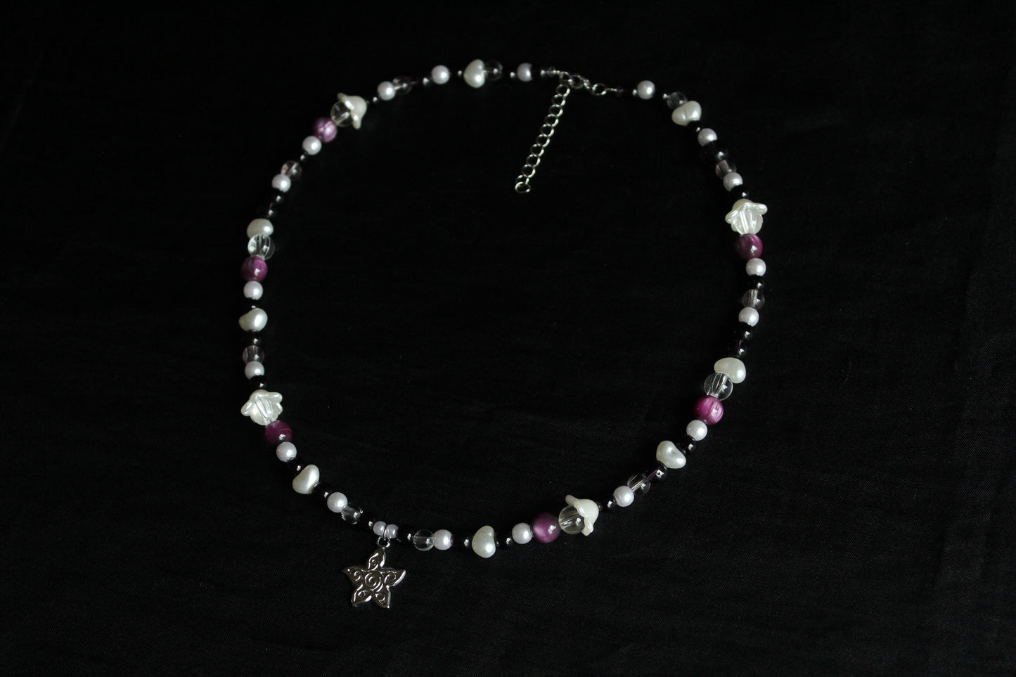 Handmade Midnight Star Beaded Necklace | Waterproof Stainless Steel