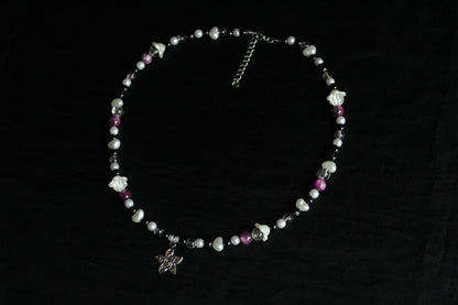 Handmade Midnight Star Beaded Necklace | Waterproof Stainless Steel