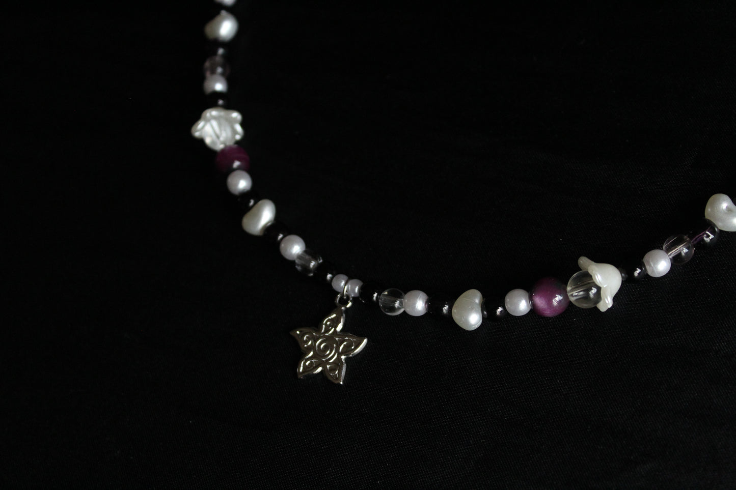 Handmade Midnight Star Beaded Necklace | Waterproof Stainless Steel