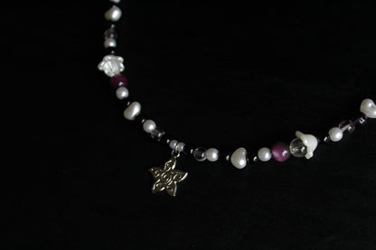 Handmade Midnight Star Beaded Necklace | Waterproof Stainless Steel