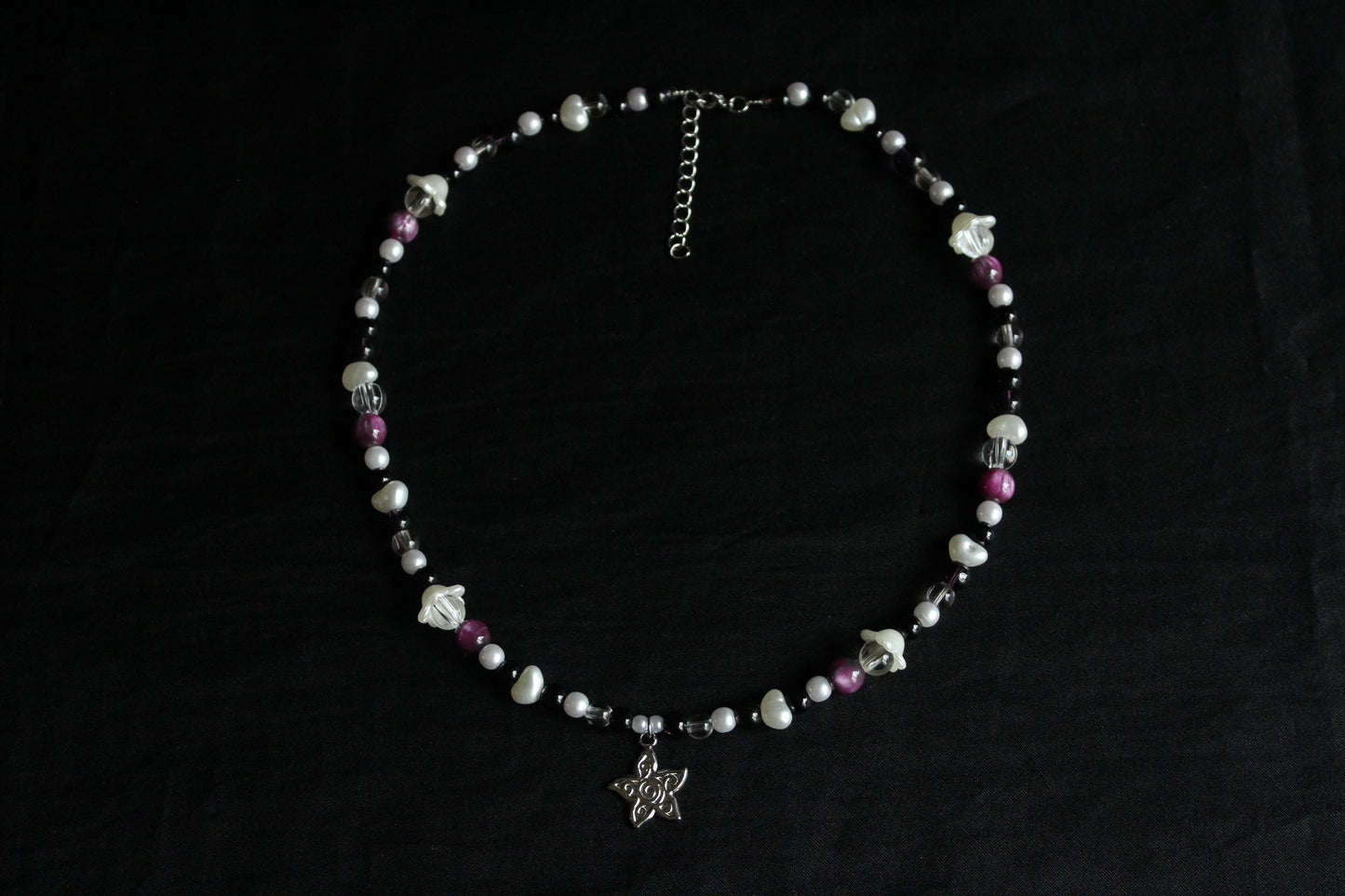 Handmade Midnight Star Beaded Necklace | Waterproof Stainless Steel