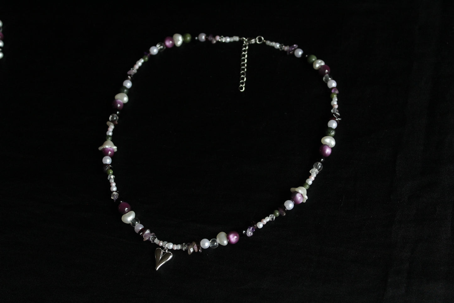 Handmade Midnight Forest Fairy Beaded Necklace | Waterproof Stainless Steel