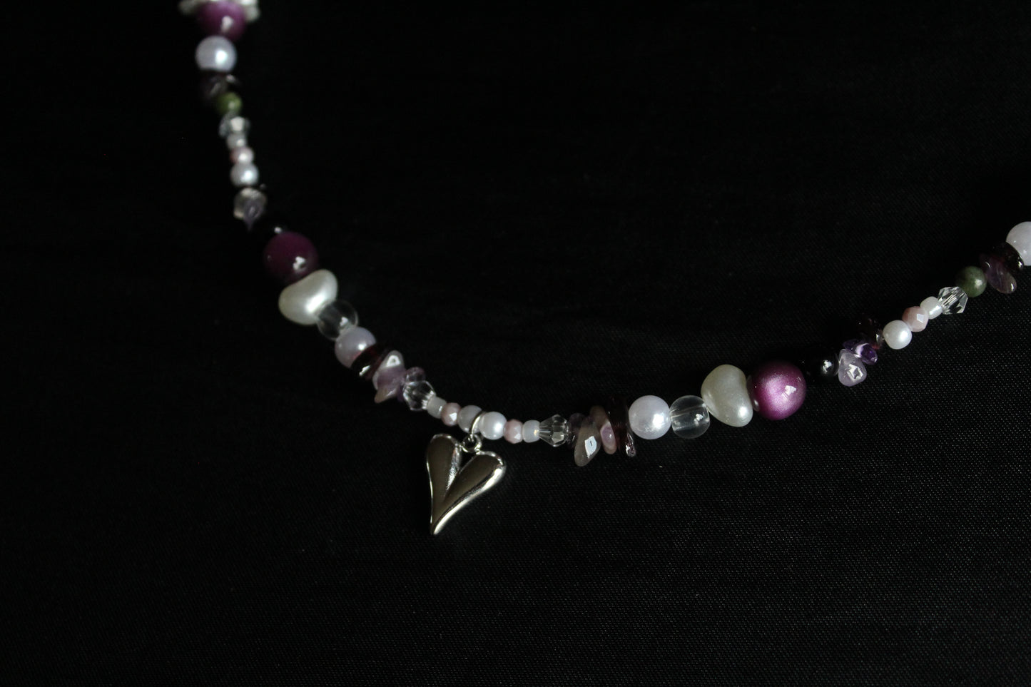 Handmade Midnight Forest Fairy Beaded Necklace | Waterproof Stainless Steel