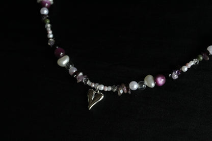 Handmade Midnight Forest Fairy Beaded Necklace | Waterproof Stainless Steel