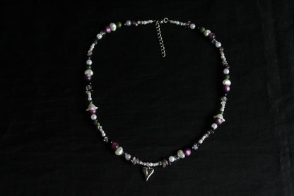Handmade Midnight Forest Fairy Beaded Necklace | Waterproof Stainless Steel