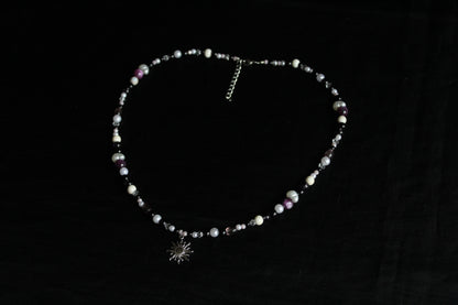 Handmade Solar eclipse beaded necklace | Waterproof Stainless Steel