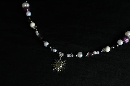 Handmade Solar eclipse beaded necklace | Waterproof Stainless Steel