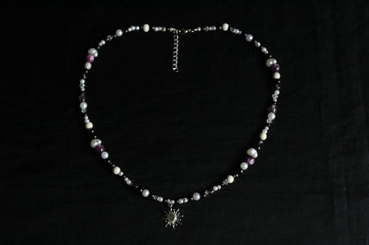 Handmade Solar eclipse beaded necklace | Waterproof Stainless Steel