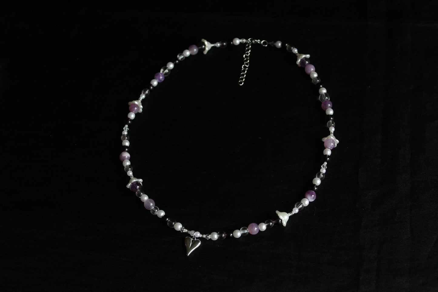 Handmade Pink Twilight beaded necklace | Waterproof Stainless Steel