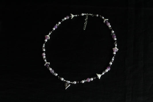 Handmade Pink Twilight beaded necklace | Waterproof Stainless Steel