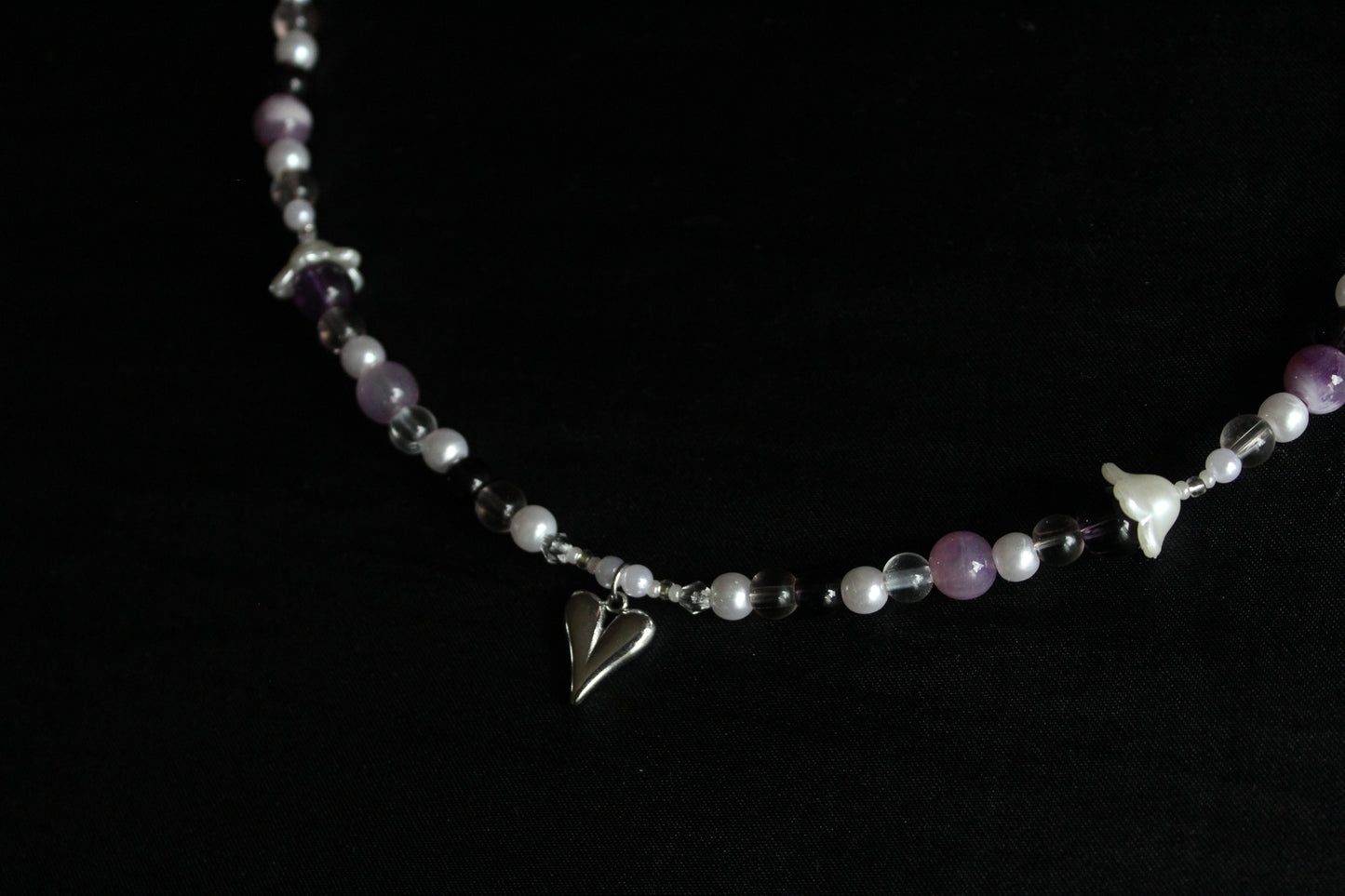 Handmade Pink Twilight beaded necklace | Waterproof Stainless Steel