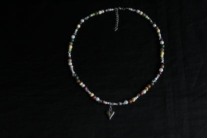 Handmade Heartwood Beaded Necklace | Waterproof Stainless Steel