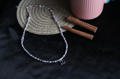 Handmade Berry Pretzel Beaded Necklace | Waterproof Stainless Steel