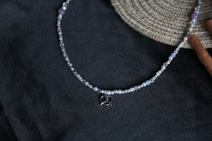 Handmade Berry Pretzel Beaded Necklace | Waterproof Stainless Steel