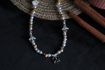 Handmade Buttercream Pretzel Beaded Necklace | Waterproof Stainless Steel