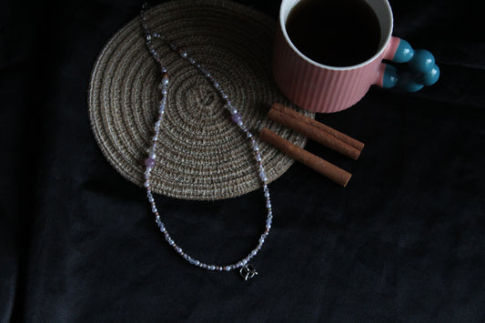 Handmade Berry Pretzel Beaded Necklace | Waterproof Stainless Steel