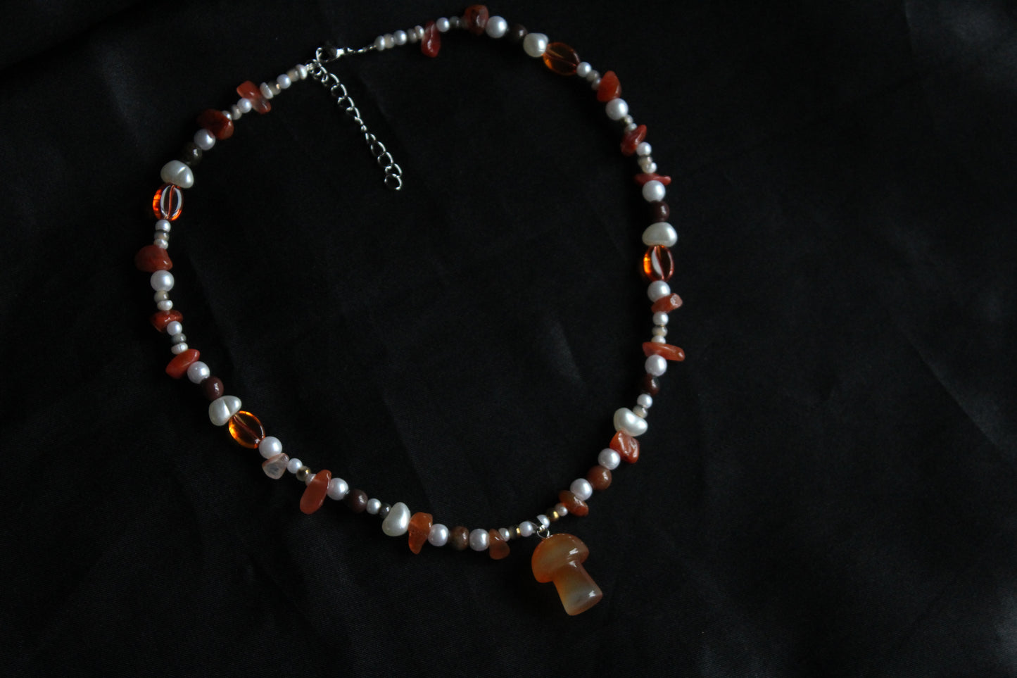 Handmade Forest Forager Mushroom Necklace | Waterproof Stainless Steel