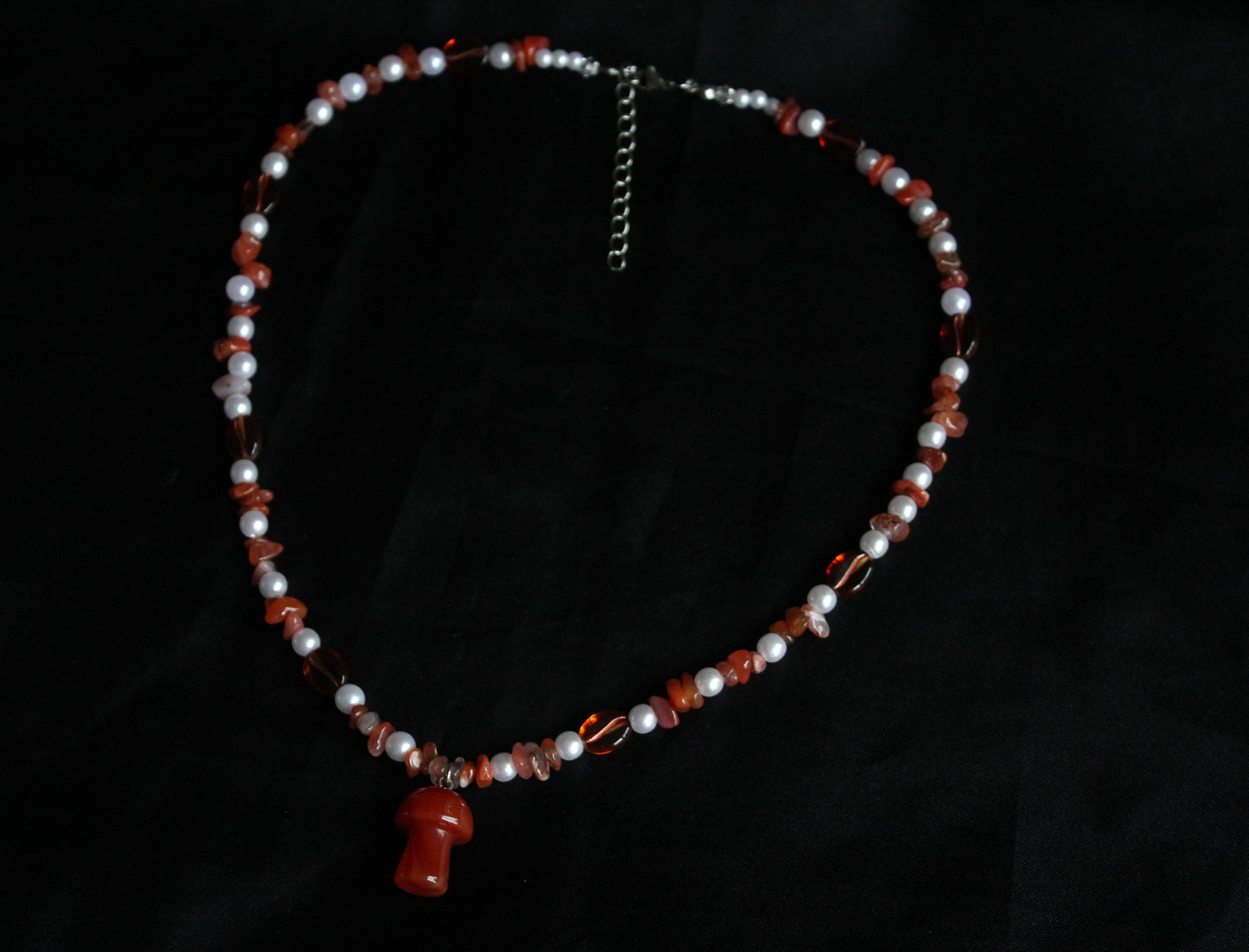 Handmade Coffee & Mushroom Necklace | Waterproof Stainless Steel