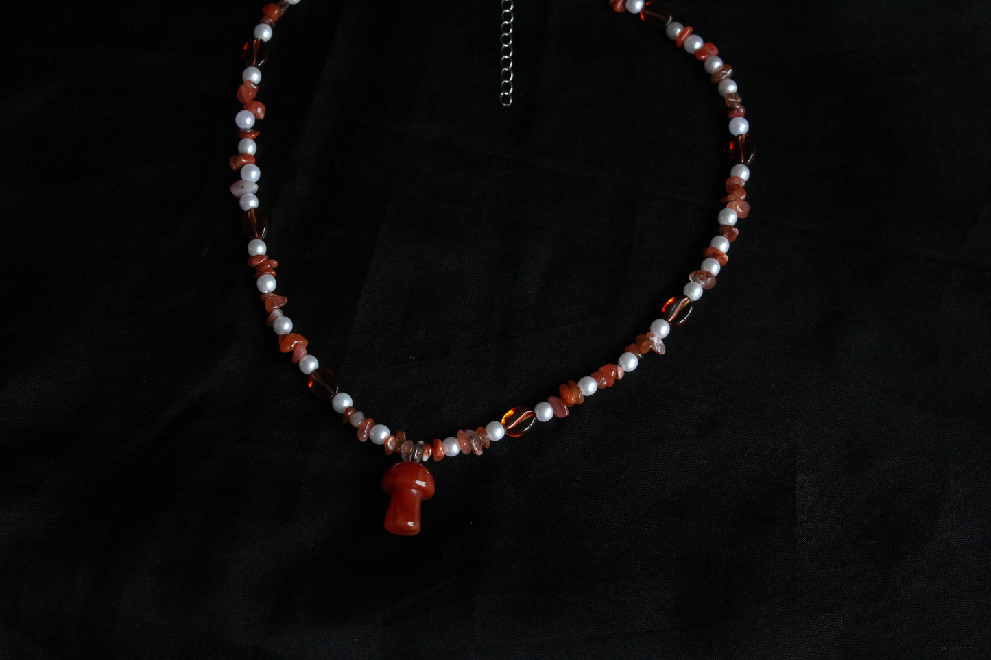 Handmade Coffee & Mushroom Necklace | Waterproof Stainless Steel