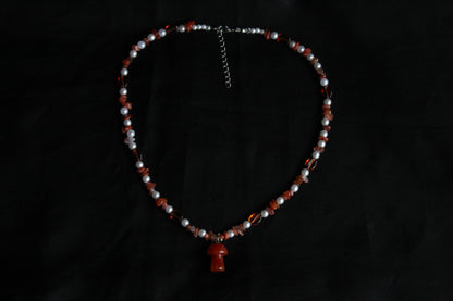 Handmade Coffee & Mushroom Necklace | Waterproof Stainless Steel