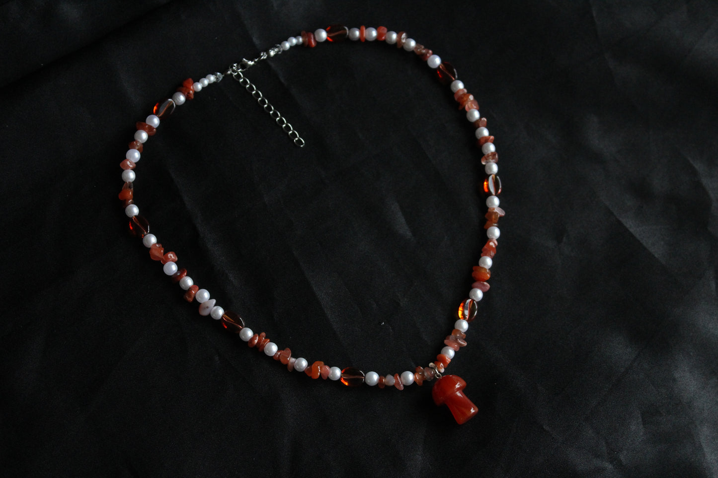 Handmade Coffee & Mushroom Necklace | Waterproof Stainless Steel