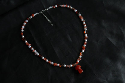 Handmade Coffee & Mushroom Necklace | Waterproof Stainless Steel
