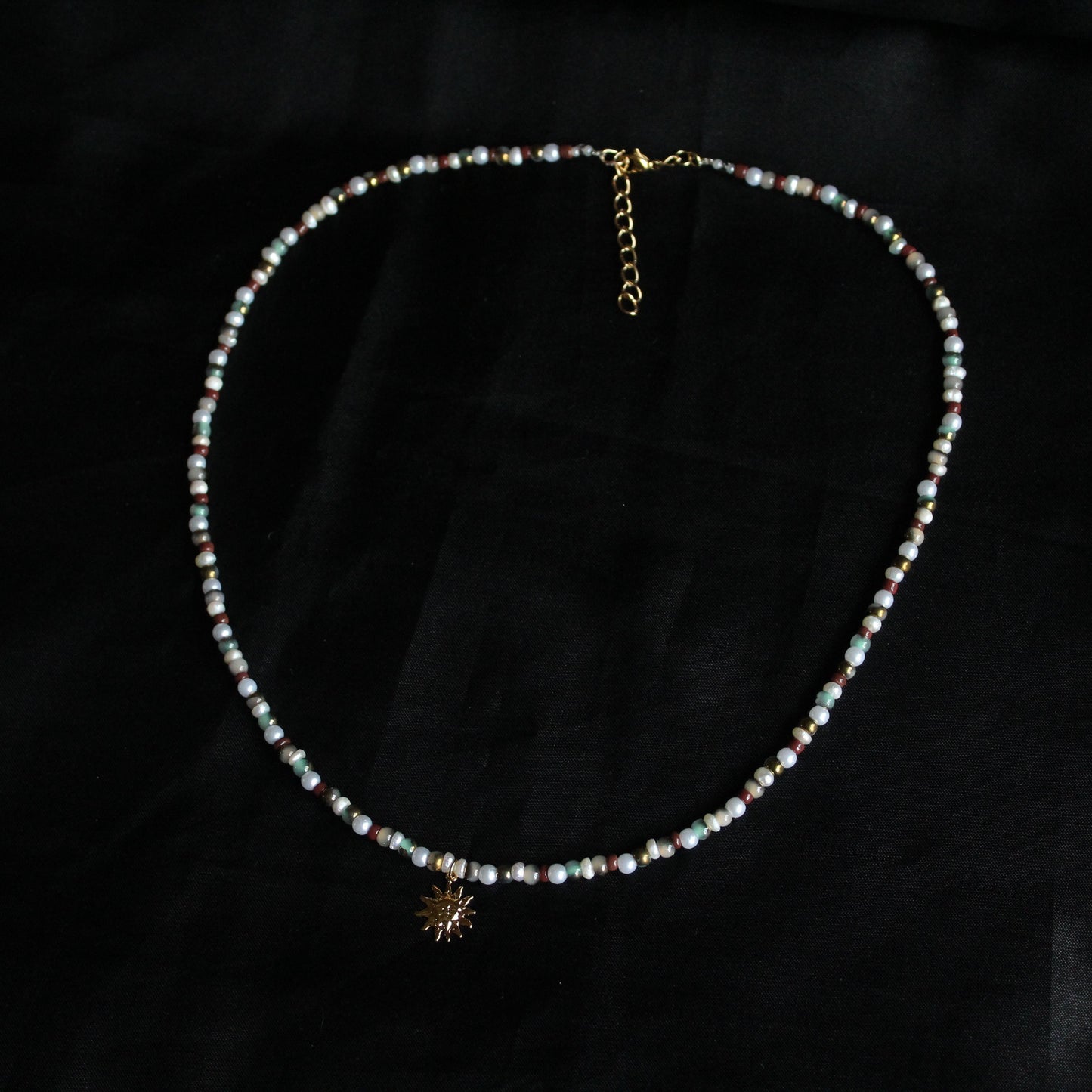 Handmade Sunrise Beaded Necklace | Waterproof Stainless Steel
