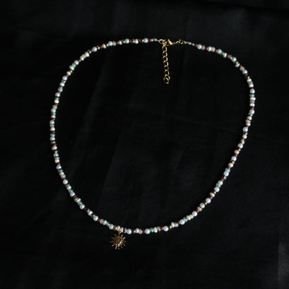 Handmade Sunrise Beaded Necklace | Waterproof Stainless Steel