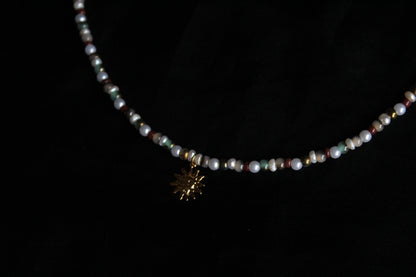 Handmade Sunrise Beaded Necklace | Waterproof Stainless Steel