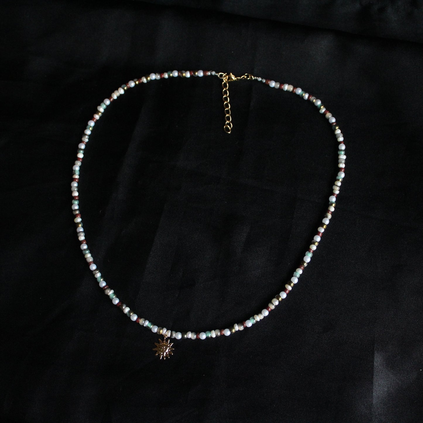 Handmade Sunrise Beaded Necklace | Waterproof Stainless Steel