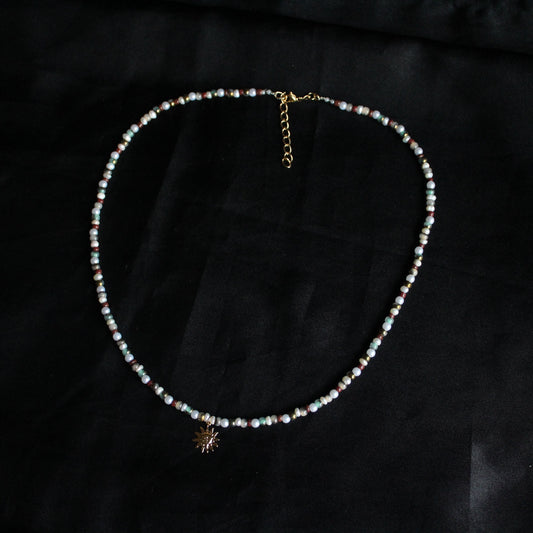 Handmade Sunrise Beaded Necklace | Waterproof Stainless Steel