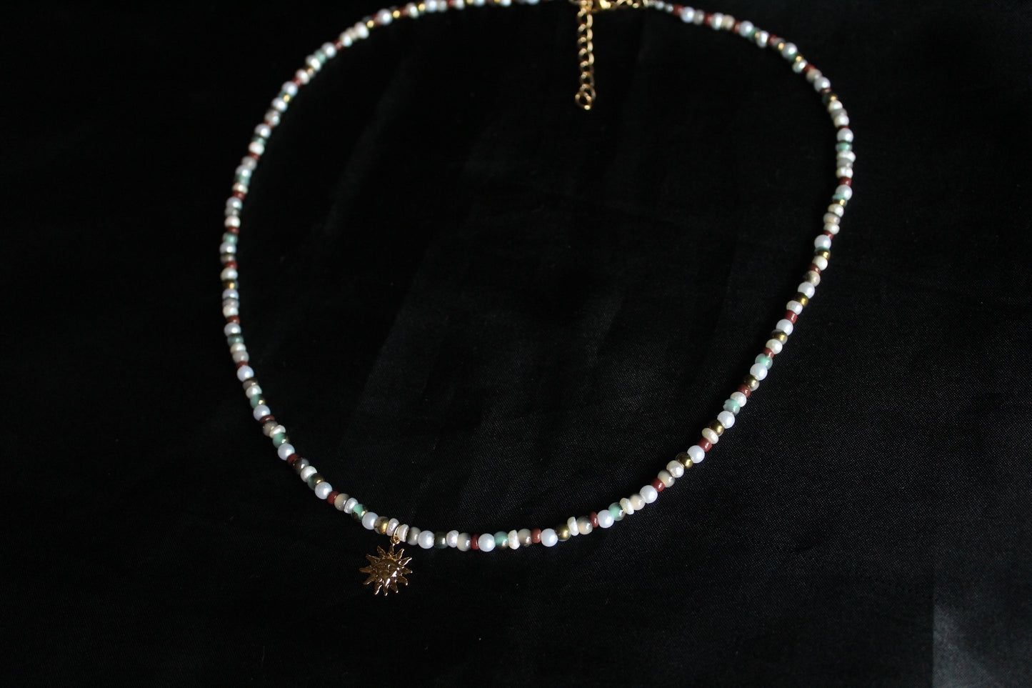 Handmade Sunrise Beaded Necklace | Waterproof Stainless Steel
