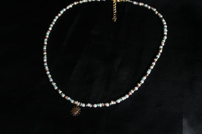 Handmade Sunrise Beaded Necklace | Waterproof Stainless Steel