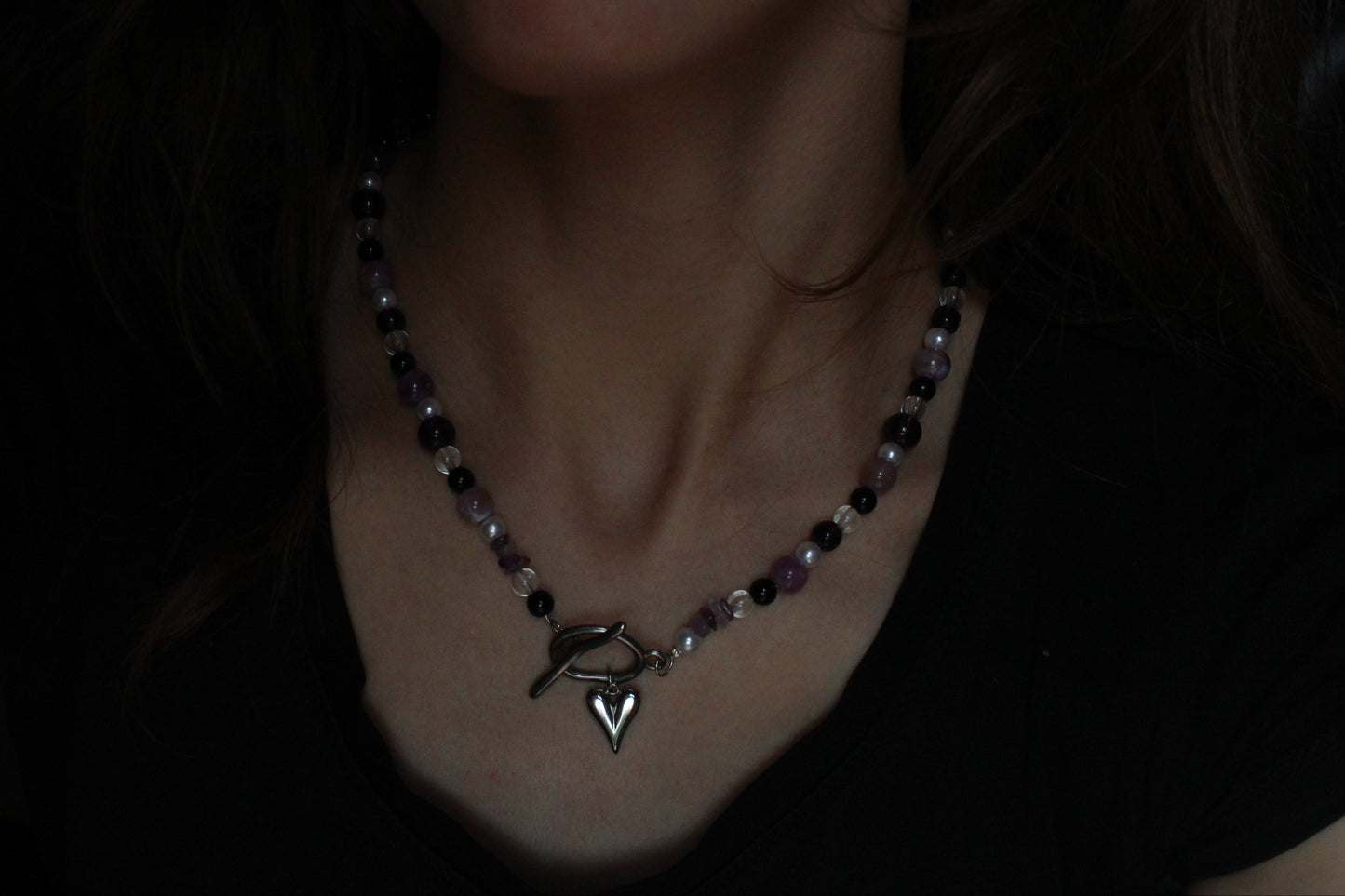 Handmade Lunar Romance Beaded Necklace | Waterproof Stainless Steel