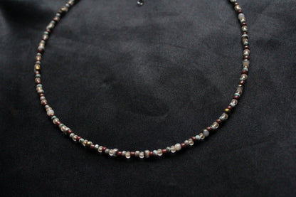 Handmade Sage & Stone Beaded Necklace | Waterproof Stainless Steel