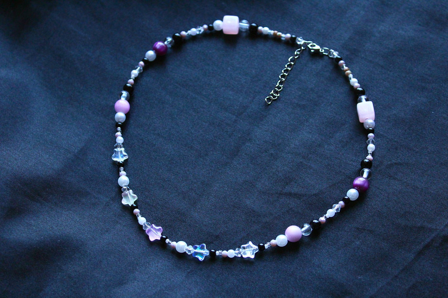 Handmade Falling Stars Beaded Necklace | Waterproof Stainless Steel