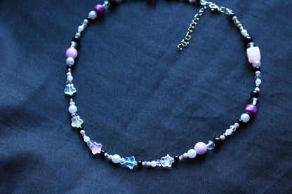 Handmade Falling Stars Beaded Necklace | Waterproof Stainless Steel