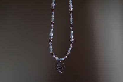 Handmade, Birdsong Before Dawn, Charm, Beaded Necklace | Waterproof Stainless Steel