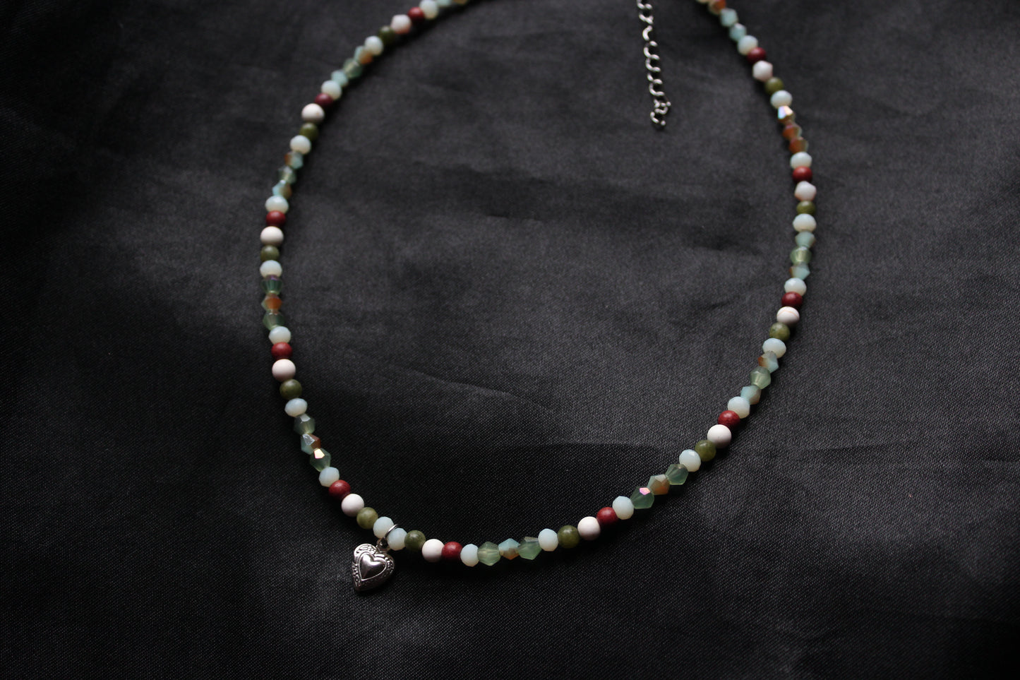 Handmade, Heart of the Forest, Beaded Necklace | Waterproof Stainless Steel