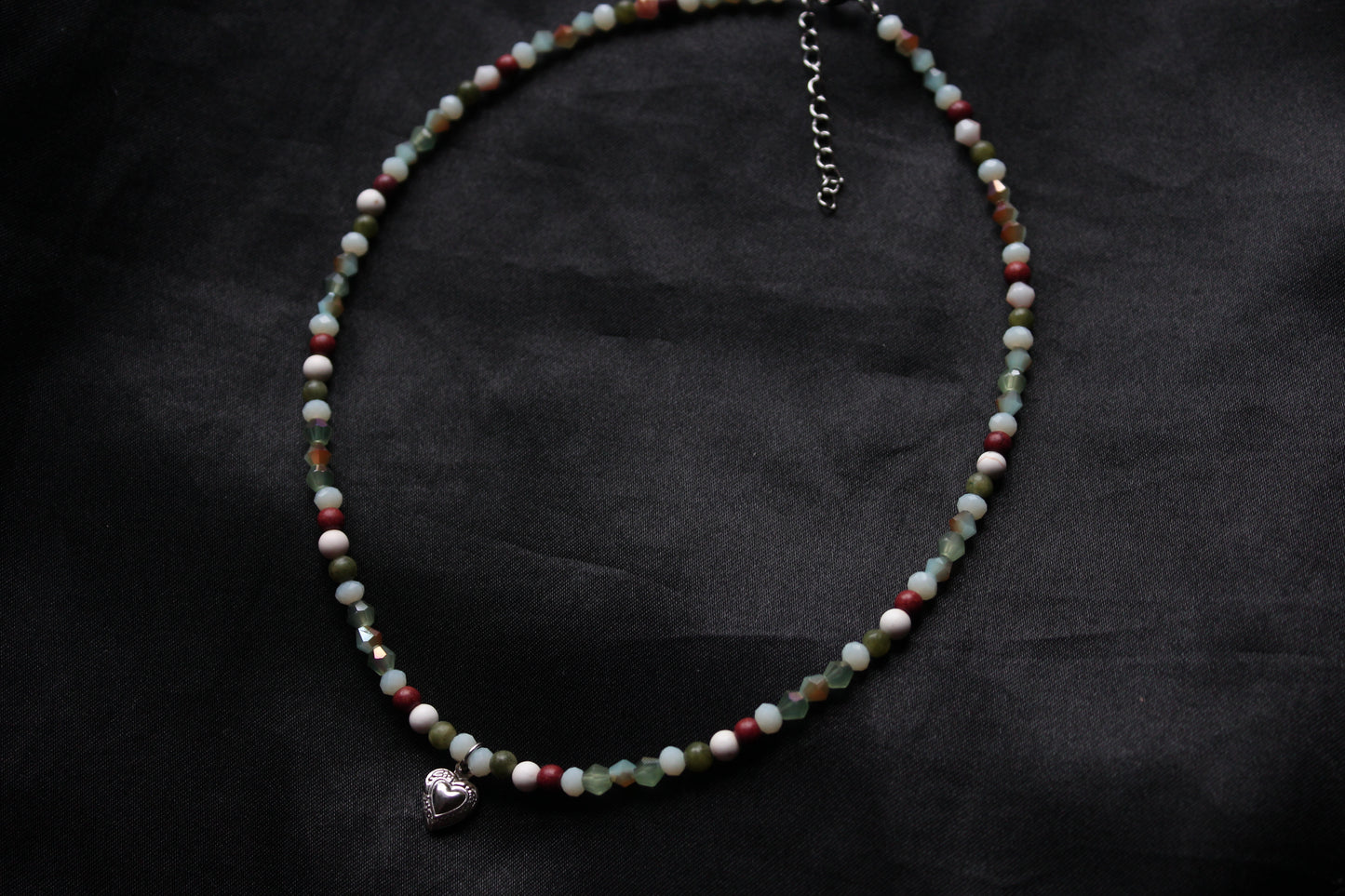 Handmade, Heart of the Forest, Beaded Necklace | Waterproof Stainless Steel