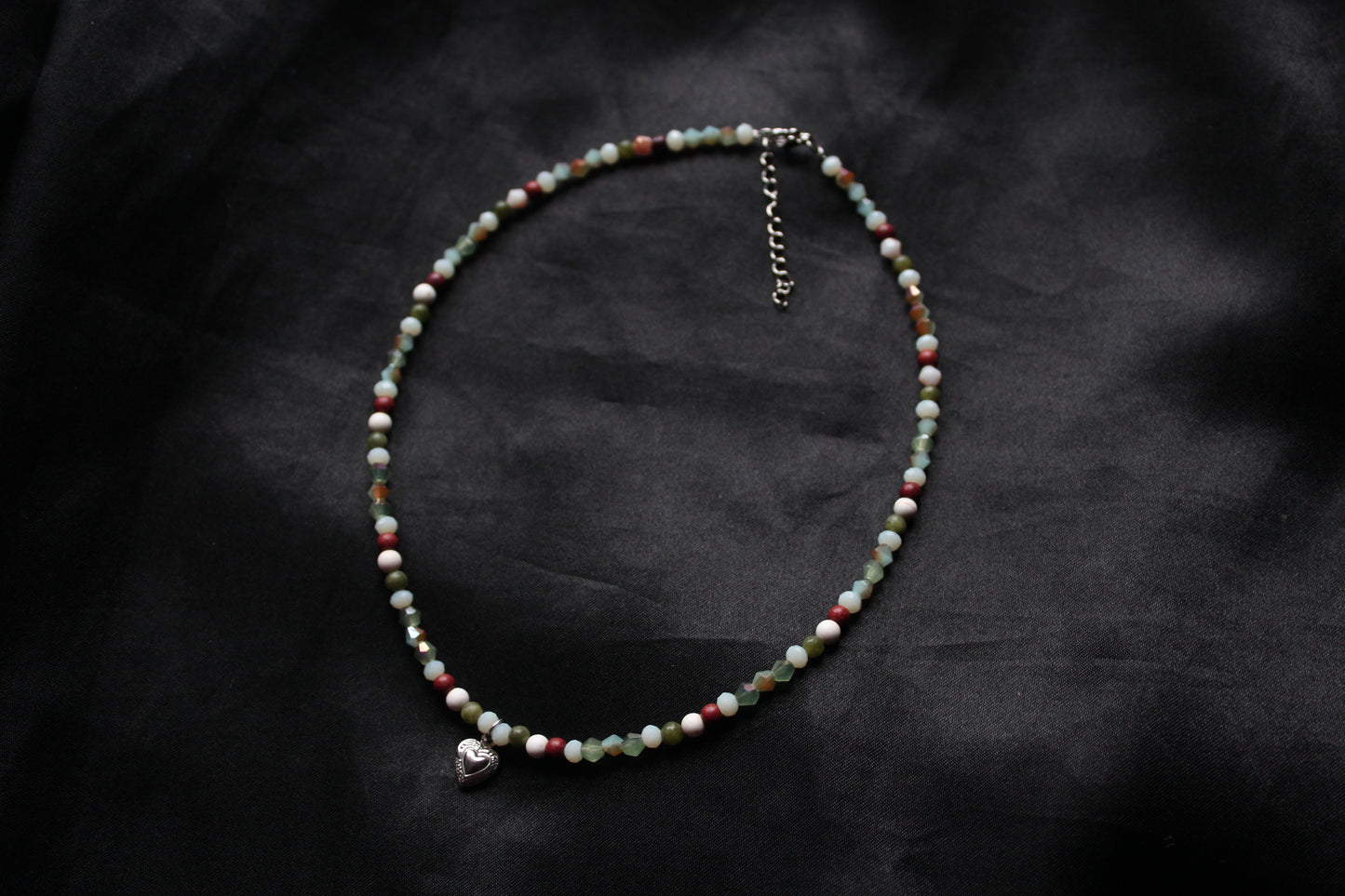 Handmade, Heart of the Forest, Beaded Necklace | Waterproof Stainless Steel